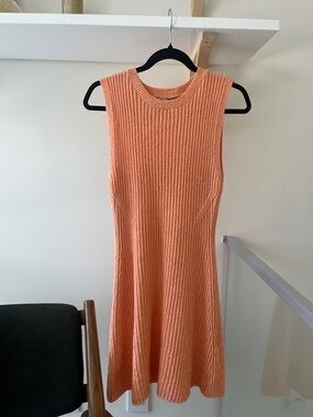 Zara Peach Summer Knit Dress